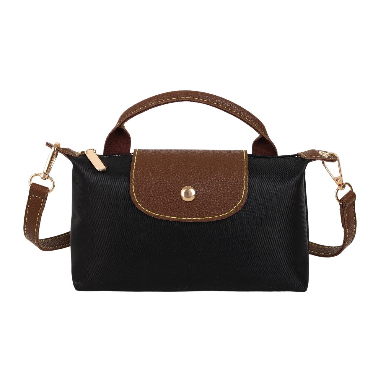 

Сумка женская 2025 весна и лето новая высококачественная нейлоновая сумка-пельмень универсальная сумка-мессенджер холщовая сумка чёрный