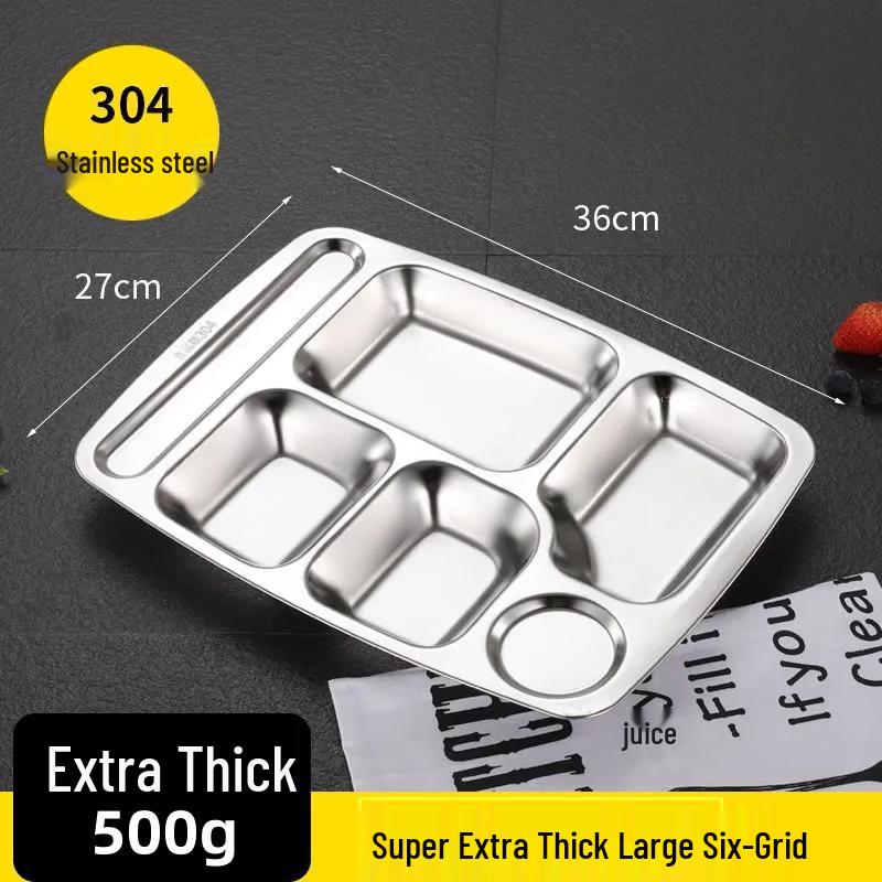 Yingtang 304 Stainless Steel 6-Compartment Meal Tray