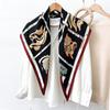 Korean version cashew nut printed triangular silk scarf women's summer atmosphere wearing headscarf simulation silk fashion headband accessories