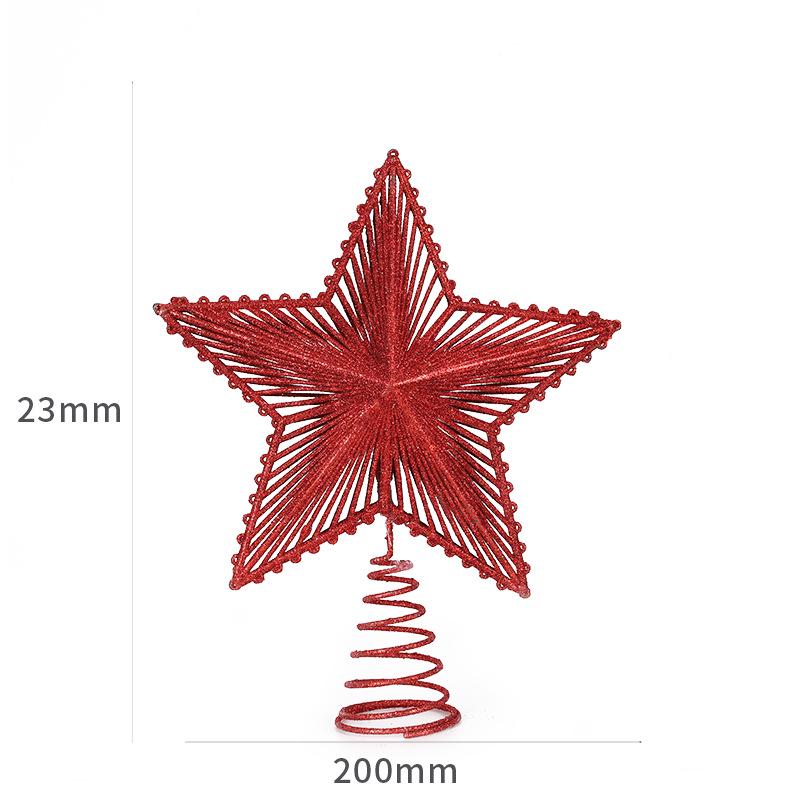 Glitter Star Christmas Tree Topper – Five-Pointed Holiday Decoration