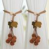 Fruit Ornament Adjustable Pumpkin Curtain Tieback Fruit Cartoon Hanging Ball Tieback with Tessel Curtain Binding Bedroom