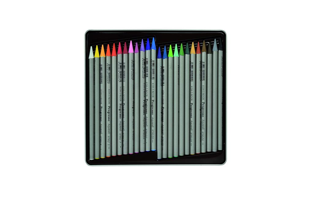 Kohinoor Water Soluble Colored Pencil Progresso Aquarelle 8784024001 8784 24 Color Set Genuine Imported Product