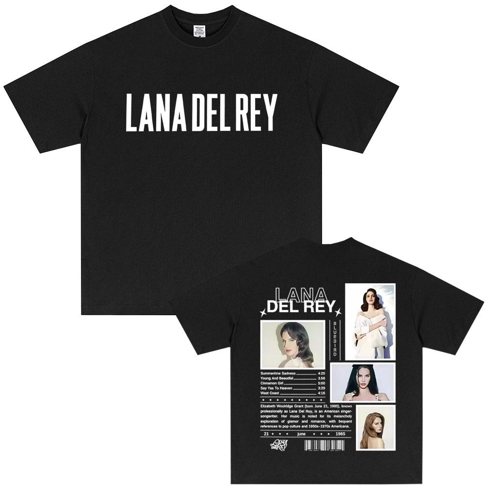 Lana Del Rey UK and Ireland Tour 2026 Tshirt Men Women Hip Hop Fashion Trend Short Sleeve T Shirts Summer Unisex Pop Streetwear