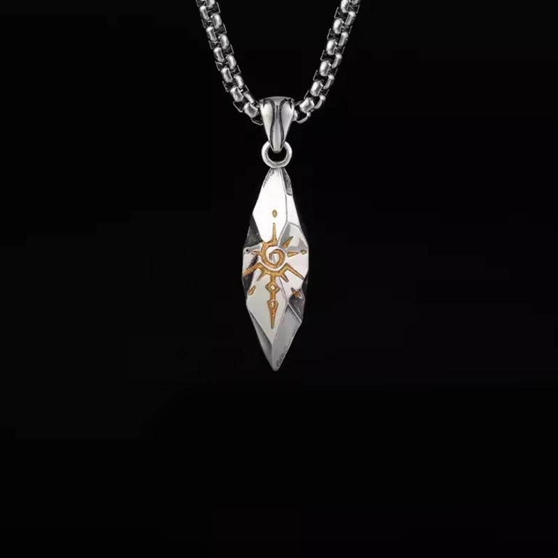 Naszyjnik z wisiorkiem Kamień Życzeń Vintage Łańcuszek do Swetra Prosty Naszyjnik Okrągły Regulowany Łańcuszek na Szyję Biżuteria dla Kobiet Mężczyzn