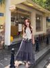 Niche Non-collision Women's Summer Drawstring Sleeveless Top Sweet and Lazy Temperament