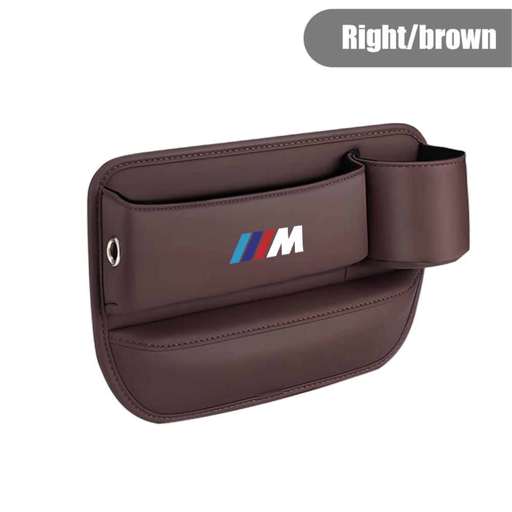Für BMW Performance M PU Leder Auto Mittelkonsole Seite Sitz Lückenfüller Organizer Box Autositz Lückentasche Multifunktions-Sitzorganizer