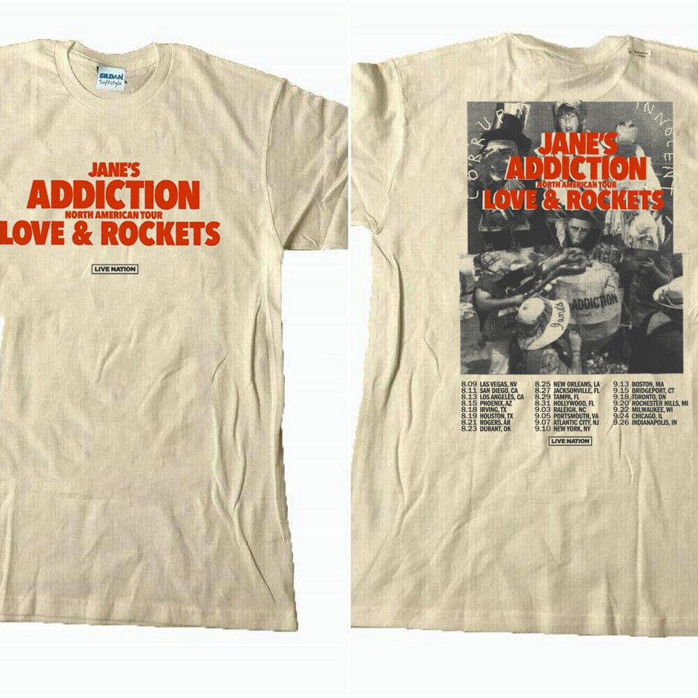 

2024 Janes Addiction Graphic Unisex T shirt Men Women gift tee WHITE S