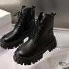 Casual outer wear versatile fashion foreign style short boots European and American style 's spring and autumn Martin boots 's thick-soled muffin heel