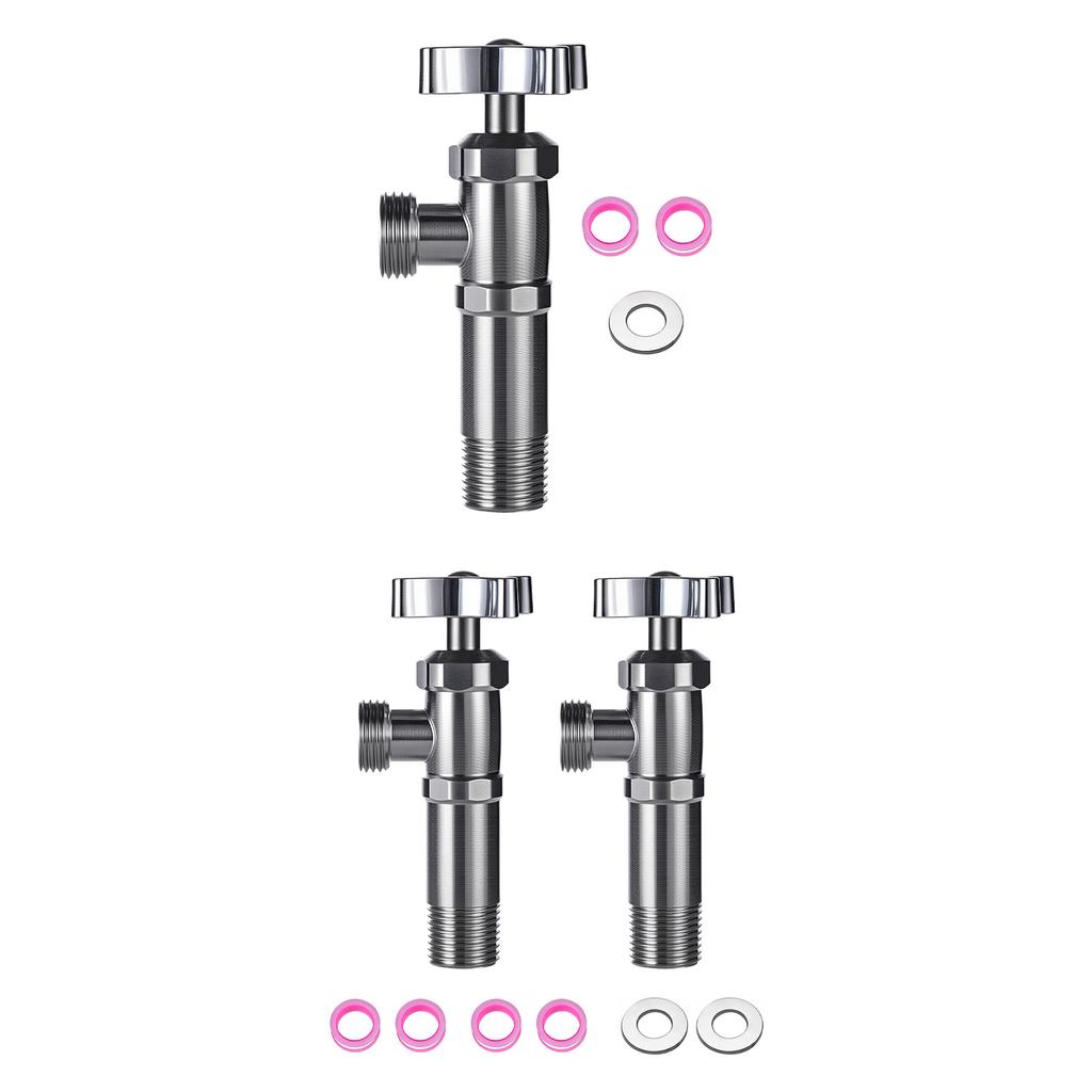 Practical Water Heater Angle Valves Stainless Steel Full Open Designs Cold Hot Water Supply Valves for Home Plumbing