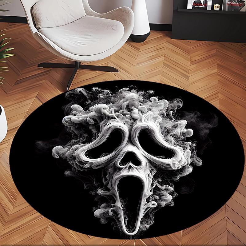 Ghostface (14) Round Office Rug Decorative Floor Rug for Office Bedroom Living Room and Home Space