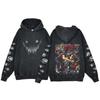 Berserk Anime Harajuku Washed Hoodie for Men