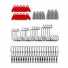 257PCS Fishing Lure Set Metal ABS Corrosion Resistance Anti Winding Fishing Hook Kit for Outdoor with Black Storage Box