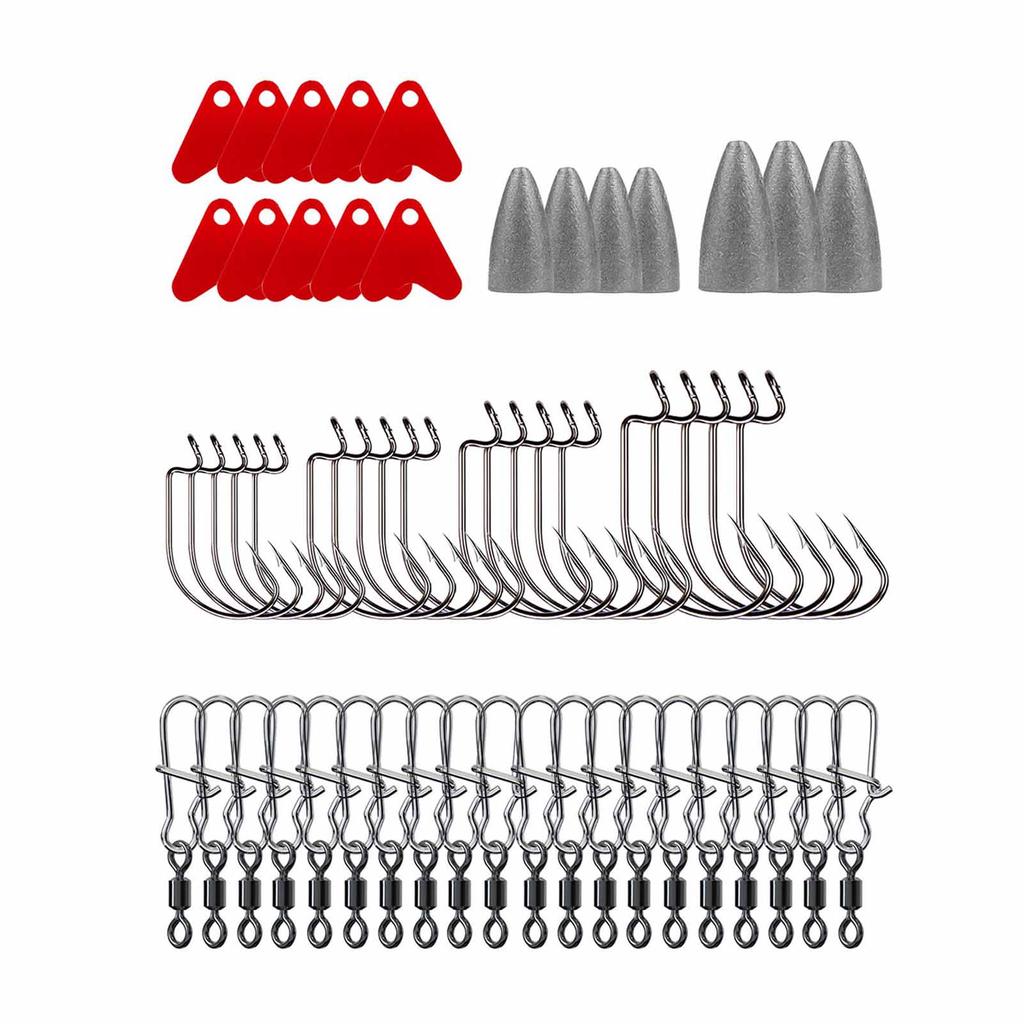 257PCS Fishing Lure Set Metal ABS Corrosion Resistance Anti Winding Fishing Hook Kit for Outdoor with Black Storage Box