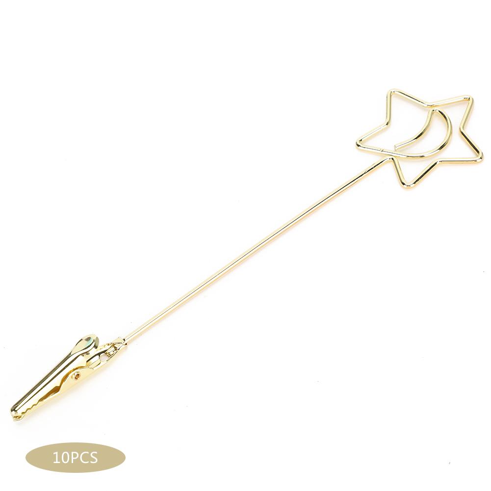 10Pcs Multifunction Desktop Double Headed Note Business Card Photo Clip Stand Decoration