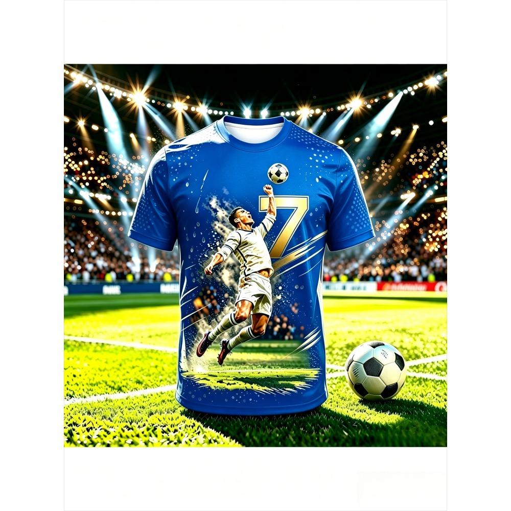 Kids #7 Soccer Jersey Unisex Football T-shirt Top Summer Fashion Print Casual Women Short Sleeve Men's Breathable Tee Shirt