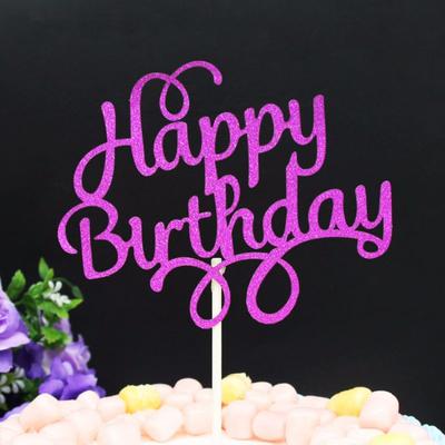 20pcs Happy Birthday Cake Topper Creative Dessert Cake Decorations Children Kids Baby Boy Girl Adult Party Decoration Supplies