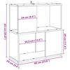 Bookshelf Rustic Wood Look 60 X 24 X 63 Cm Engineered Wood