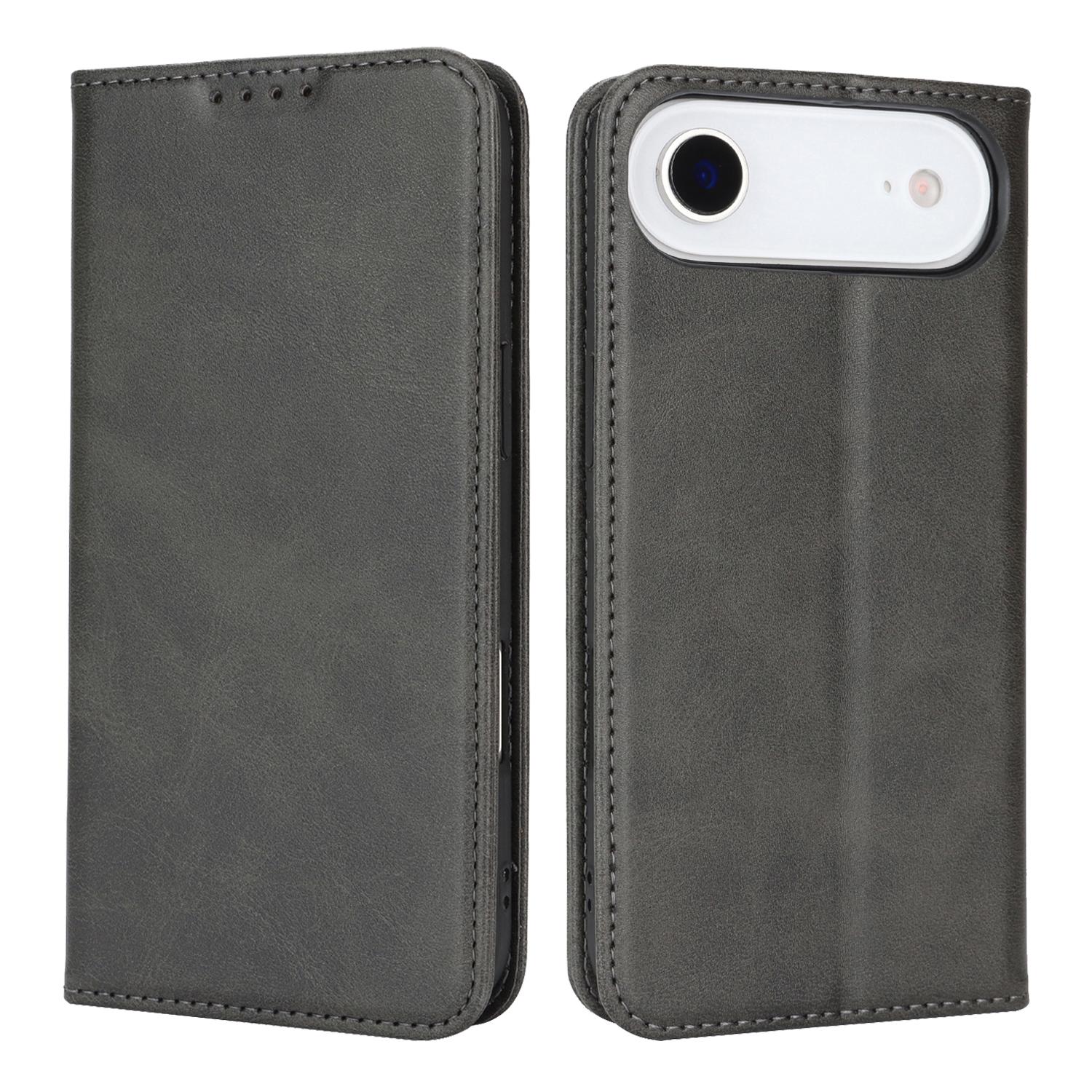 For iPhone Air Case PU Leather Calf Textured Magnetic Closing Smart Phone Cover C