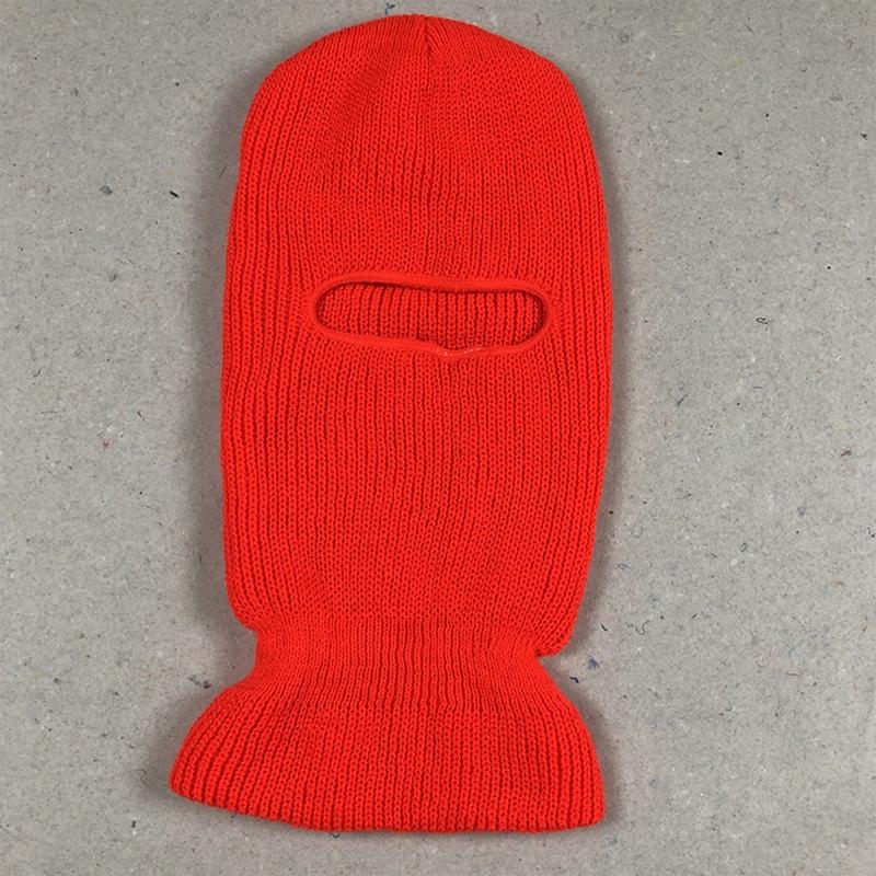 Mehrfarbige Thermomaske Einfarbige Gestrickte Vollgesichtsmaske Outdoor-Aktivitäten