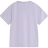 Li Ning Sports Lifestyle Series Letter Casual Breathable Comfortable Knitted Short Sleeve T-Shirt Women T-Shirts Sea-Salt-Purple AHSU530-2
