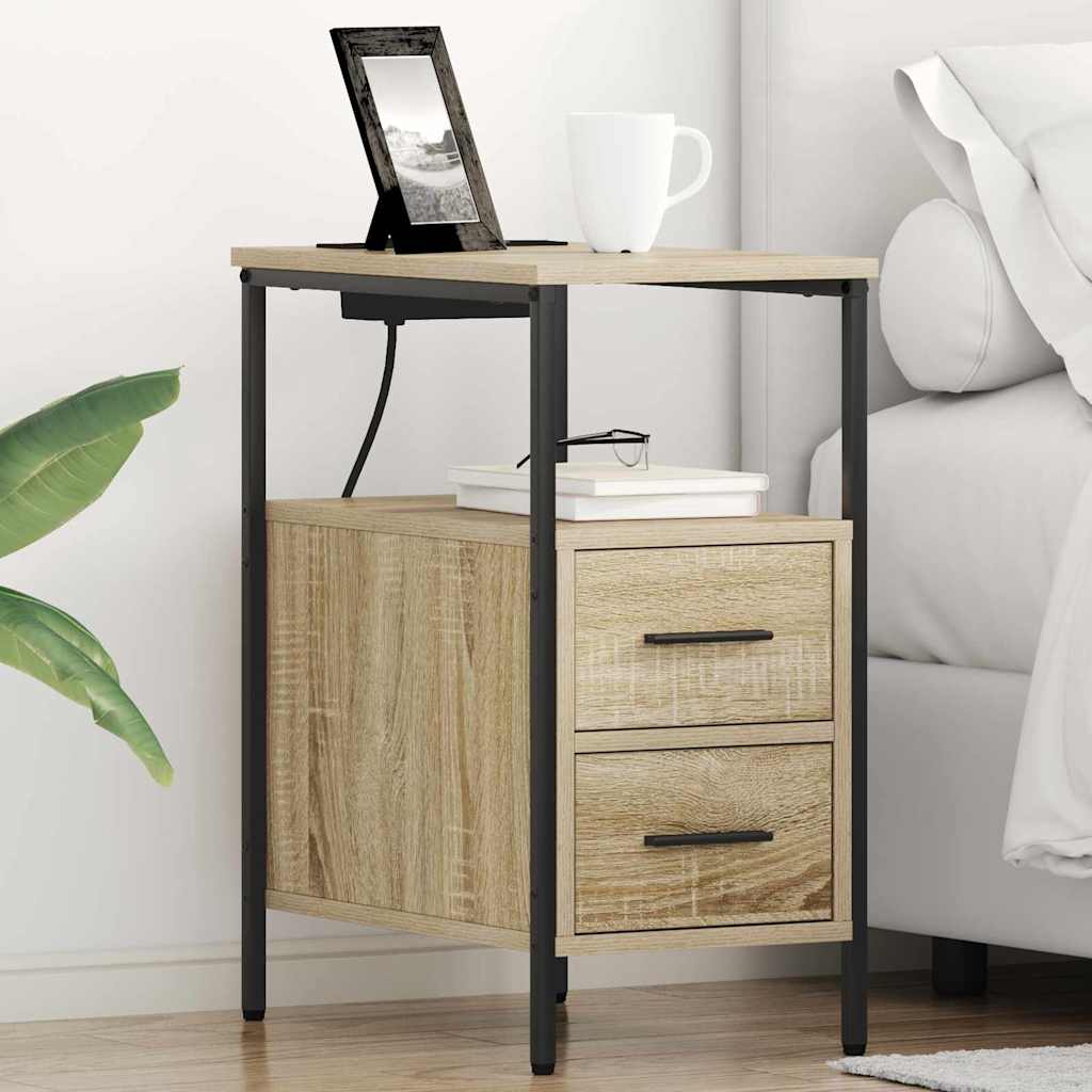 Nightstand Sonoma Oak 30 X 48 X 61 Cm Particleboard
