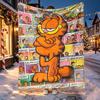 Garfield Pattern Blanket for Home Decoration, Bed, Sofa, Car Travel, Camping, Suitable for All Seasons, Birthday Christmas Gift