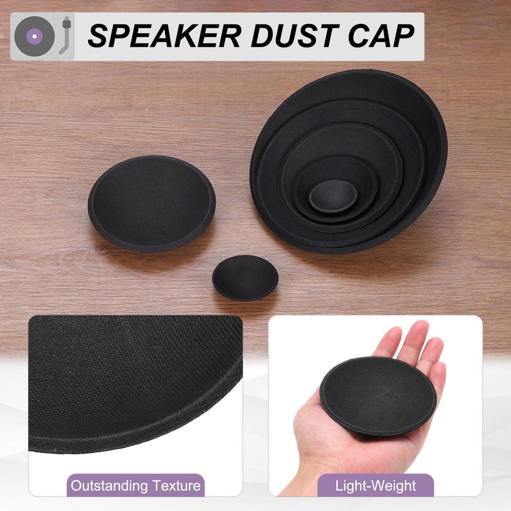 Uxcell Speaker Dust Outer Diameter Dome Paper Subwoofer Coil Cover Speaker Decoration Accessories with Repair Adhesive 4-Piece Caps, 90mm/3.54" Caps,