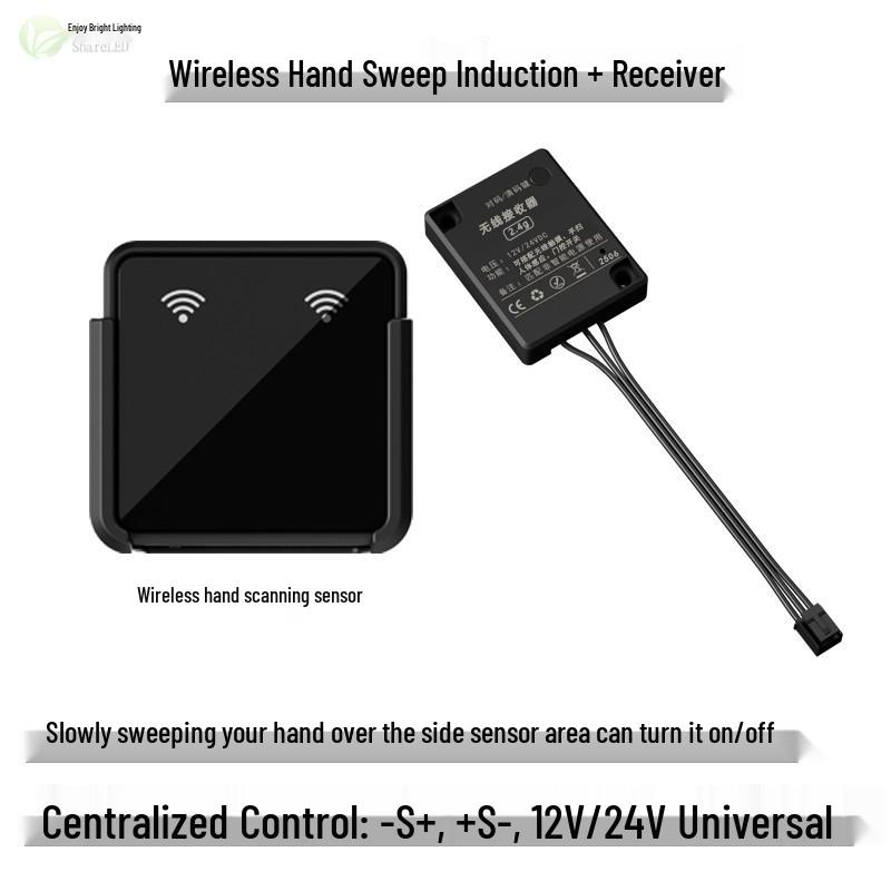 12V/24V Rechargeable Wireless Touch & Motion Sensor LED Strip Light for Cabinets