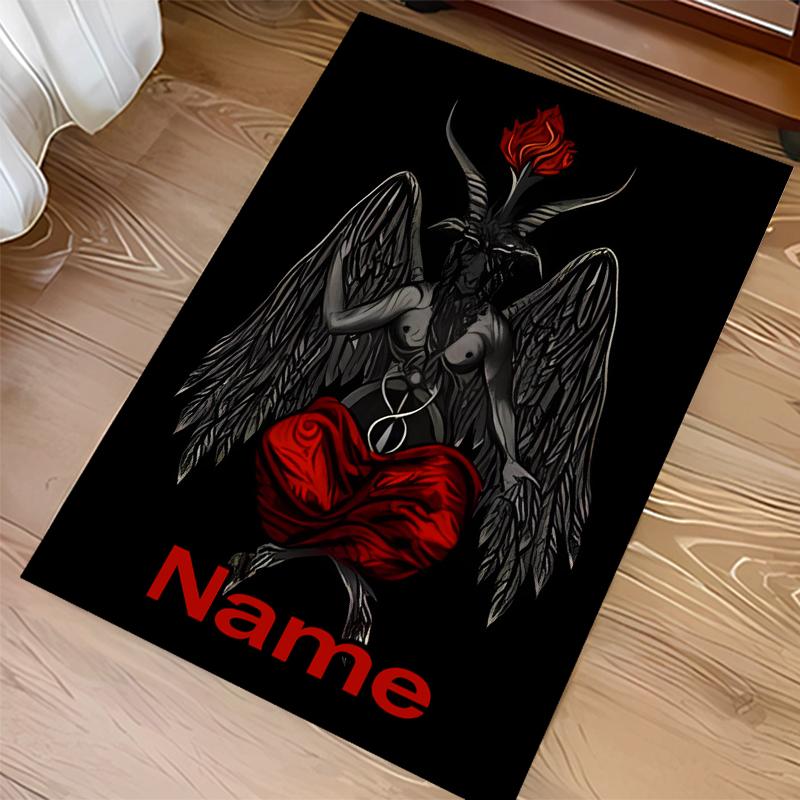 Custom Personalization Baphomet Print Area Rug - Soft, Washable Non-Slip Indoor Mat,Living Room,Home&Office Decorative Rug