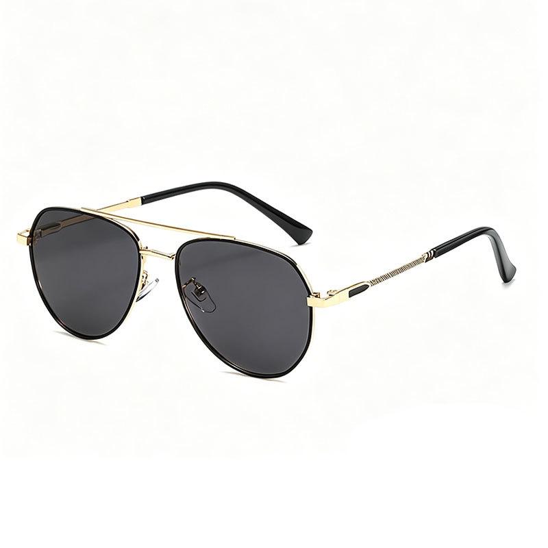 New toad glasses men's pilot double-beam metal sunglasses UV-proof driving polarized sunglasses