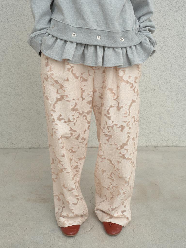 Deoenel Flower Wide Slacks - [Pink]