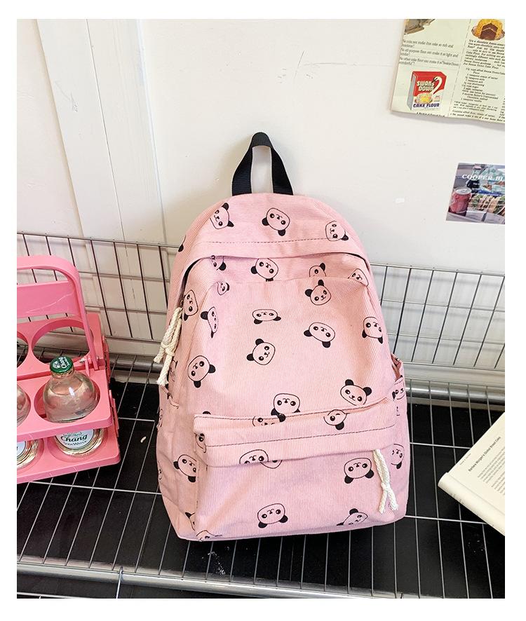 Schoolbag New Lightweight Versatile School Bag Cute Printed Casual School Student Backpack Large Capacity Trend Travel Backpack