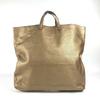 BVLGARI Logo S.Bulgari Hand Bag Vertical Tote Bag Leather Gold