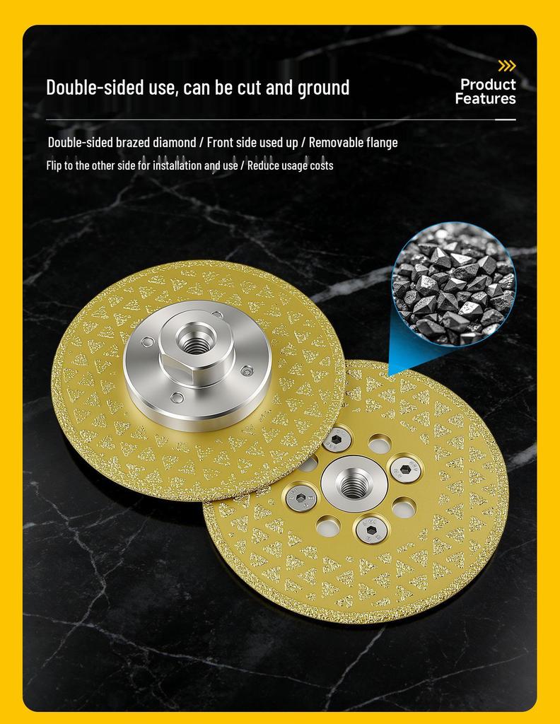 Double-Sided Diamond Angle Grinder Disc for Marble and Quartz Floor Renovation