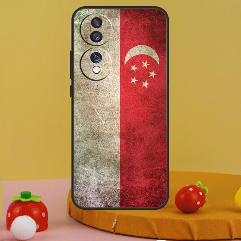 Singapore Flag Case For Honor 200 Pro X9c X9a X8a X7a X6a X7 X8 X9 X8b X9b 50 70 90 Magic 5 6 Lite Cover