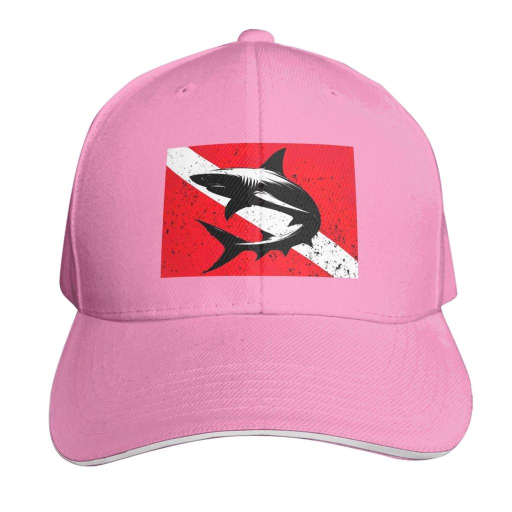 Scuba Diving Dive Flag And Shark Cap Fashion Casual Baseball Caps Adjustable Hat Hip Hop Summer Unisex Baseball Hats