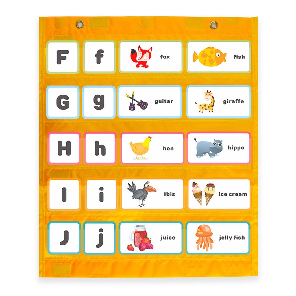 Educational Wall Organiser With Clear Pockets Boosts Interactive Learning & Engagement. Home School Learning Station