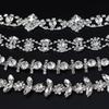 10Yards Rhinestone Sparkle Crystal Diamond Flower Leaf Rhinestone Chain Clothing Bags DIY Arts Wedding Party Gift Decoration