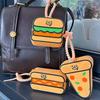 Key Ring Hamburger Coin Purse Portable Cartoon Silicone Wallet Green Frog Storage Bag  Kids