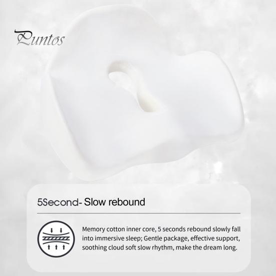 Ergonomic Buttocks Cushion Hemorrhoid Seat Pad U-shaped Tailbone Pressure Relief Memory Foam Support Soft Back Pain Relief Slow Rebound Comfortable