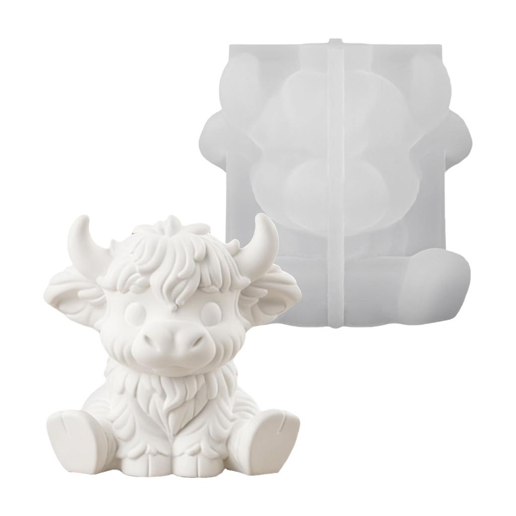 Yak Animal Shape Silicone Molds Easy Demolding Animal Silicone Mould for Candle Soap Gypsum Ornament and Resin Casting