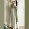 Set Hanfu Stile Dinastia Song per Donne - Manica a Velo Gonna Pieghettata Outfit Cinese Migliorato per il Pendolarismo Quotidiano