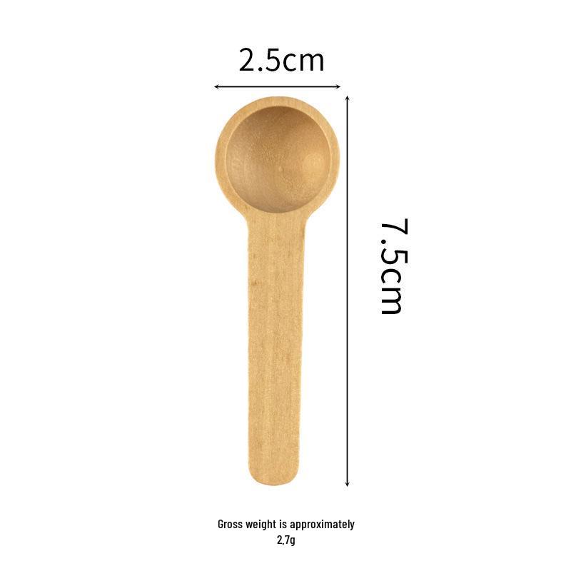 Children's Mini Wooden Spoon - 5g Solid Wood Measuring Spoon for Coffee or Milk Powder