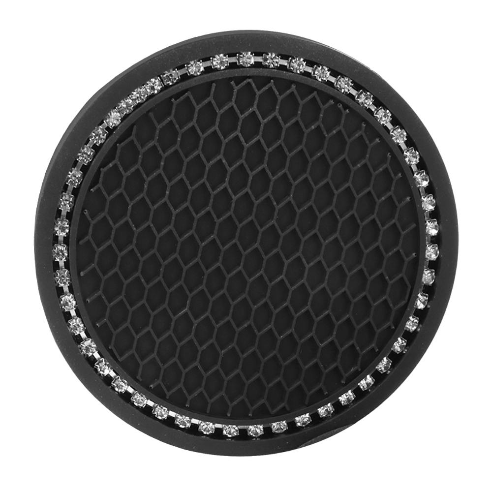 Car Coaster Double Diamond Auto Water Cup Groove Non-slip Pad Honeycomb Heat Insulation Anti Scalding Mat Car Door Groove Mat
