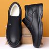 Simple Outdoor Hiking Shoes Men's Genuine Leather Shoes Winter Cotton Shoes Plush Men's Ankle Boots Business Dress Shoes