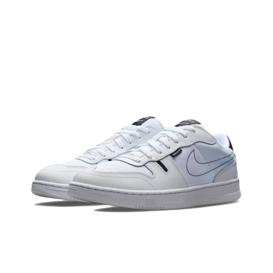 Nike Skórzana tkanina typu squash Odporne na poślizg Trwałe Lekkie Niskoprofilowe Buty do Skateboardingu Męskie Buty do Skateboardingu Czarno-Białe CT2922-100
