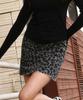 ERER Leopard Mini Skirt Gray
