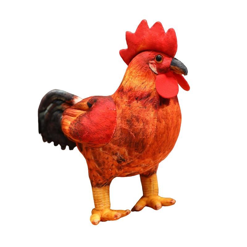 New Lifelike Animal Rooster Emulational Chicken Simulation Soft Stuffed Doll Cute Plush Toy Boy Girl Birthday Christmas Gift