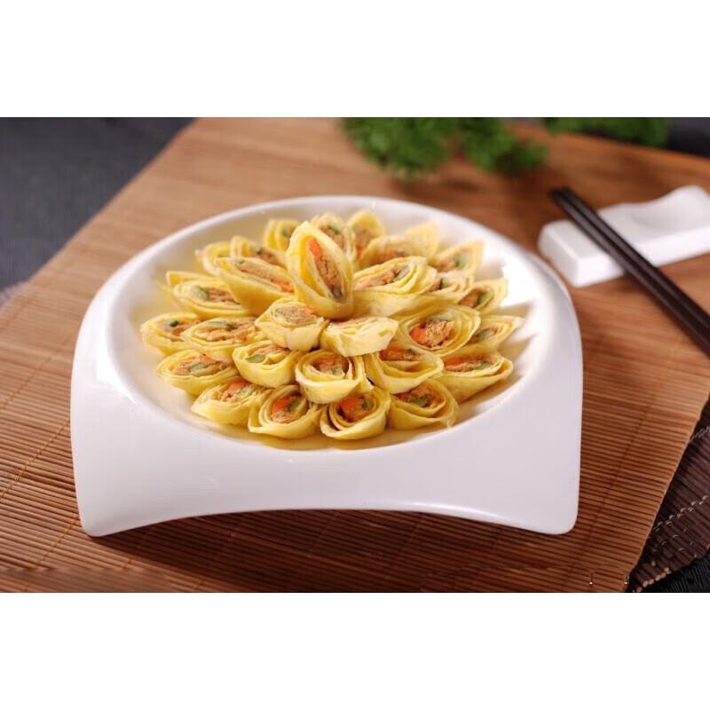 Tian Yajing White Ceramic Irregular Phoenix Tail Plate