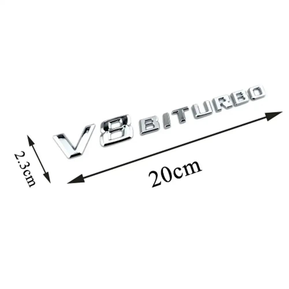 XEATN1 New 2026 For Benz AMG Hot Cheap Car Sticker High Quality Emblem Vehicle Logos For Benz V8 BITURBO ABS Plastic
